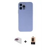 iPhone 13 Pro Max Kılıf Ahenk Serisi - Şeffaf Maxco Cam Ekran Koruyucu + Pers Alüminyum Kamera Lens - GI