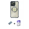 iPhone 13 Pro Max Kılıf Kutup Modern - Siyah Bilvis 5in1 3D Magic Cam Ekran Koruyucu + Shine Kamera Lens Koruma Cam - GI