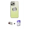 iPhone 13 Pro Max Kılıf Kutup Yansıma Özel Seri - Siyah Bilvis 5in1 3D Magic Cam Ekran Koruyucu + Rainbow Kamera Lens Koruma Cam - KI