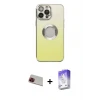 iPhone 13 Pro Max Kılıf Kutup Yansıma Özel Seri - Siyah Bilvis 5in1 3D Magic Cam Ekran Koruyucu + Rainbow Kamera Lens Koruma Cam - KI