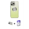 iPhone 13 Pro Max Kılıf Kutup Yansıma Özel Seri - Siyah Bilvis 5in1 3D Magic Cam Ekran Koruyucu + Rainbow Kamera Lens Koruma Cam - MR