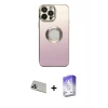 iPhone 13 Pro Max Kılıf Kutup Yansıma Özel Seri - Siyah Bilvis 5in1 3D Magic Cam Ekran Koruyucu + Rainbow Kamera Lens Koruma Cam - MR