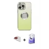 iPhone 13 Pro Max Kılıf Kutup Yansıma Özel Seri - Siyah Bilvis 5in1 5D Magic Hayalet Cam Ekran Koruyucu + Pers Alüminyum Kamera Lens - KI