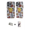 iPhone 13 Pro Max Kılıf Nova Doku Koleksiyonu - Siyah Bilvis 3D Mat Cam Ekran Koruyucu + Rainbow Kamera Lens Koruma Cam - REGD