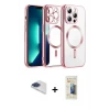iPhone 13 Pro Max Kılıf Nova Işık Özel Seri - Siyah 6D Mat Seramik Hayalet Nano Ekran Koruyucu + Pers Alüminyum Kamera Lens - LT
