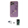 iPhone 13 Pro Max Kılıf Nova Işık Prime - Şeffaf 360 Full Body Arka Koruyucu + Pers Alüminyum Kamera Lens - LT