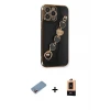 iPhone 13 Pro Max Kılıf Nova Işık Prime - Şeffaf Maxco Cam Ekran Koruyucu + Shine Kamera Lens Koruma Cam - PE