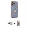 iPhone 13 Pro Max Kılıf Nova Işık Prime - Siyah Bilvis 3D Cam Ekran Koruyucu + Rainbow Kamera Lens Koruma Cam - MI