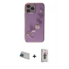 iPhone 13 Pro Max Kılıf Nova Işık Prime - Siyah Bilvis 3D Cam Ekran Koruyucu + Rainbow Kamera Lens Koruma Cam - MI