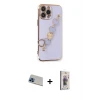 iPhone 13 Pro Max Kılıf Nova Işık Prime - Siyah Bilvis 3D Cam Ekran Koruyucu + Rainbow Kamera Lens Koruma Cam - MI