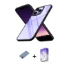 iPhone 13 Pro Max Kılıf Nova Işık Serisi - Siyah Bilvis 5in1 3D Magic Cam Ekran Koruyucu + Shine Kamera Lens Koruma Cam - GI