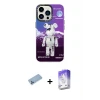 iPhone 13 Pro Max Kılıf Siluet Çizgi Koleksiyonu - Siyah Bilvis 5in1 3D Magic Cam Ekran Koruyucu + Shine Kamera Lens Koruma Cam - MI