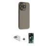 iPhone 13 Pro Max Kılıf Siluet Minimal Özel Seri - Şeffaf 360 Full Body Arka Koruyucu + Pers Alüminyum Kamera Lens - SABE