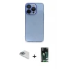 iPhone 13 Pro Max Kılıf Siluet Minimal Özel Seri - Şeffaf 360 Full Body Arka Koruyucu + Pers Alüminyum Kamera Lens - SABE