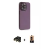 iPhone 13 Pro Max Kılıf Siluet Minimal Özel Seri - Şeffaf Maxco Cam Ekran Koruyucu + Raze Metal Kamera Lens - GD
