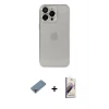 iPhone 13 Pro Max Kılıf Ufuk Minimal Özel Seri - Siyah Bilvis 3D Mat Cam Ekran Koruyucu + Metal Kamera Lens Koruma Cam - MR