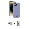 iPhone 13 Pro Max Kılıf Vadi Çizgi Prime - Siyah Bilvis 3D Mat Cam Ekran Koruyucu + Rainbow Kamera Lens Koruma Cam - REGD