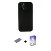 iPhone 13 Pro Max Kılıf Yadigar Yansıma Serisi - Siyah Bilvis 5in1 3D Magic Cam Ekran Koruyucu + Renkli Kamera Lens Koruma Cam - PE