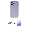 iPhone 13 Pro Max Kılıf Zirve Modern Özel Seri - Siyah Bilvis 5in1 5D Magic Hayalet Cam Ekran Koruyucu + Renkli Kamera Lens Koruma Cam - SI