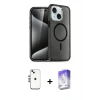 iPhone 14 Kılıf Nova Asil Prime - Siyah Bilvis 5in1 3D Magic Cam Ekran Koruyucu + Shine Kamera Lens - GS
