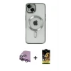 iPhone 14 Kılıf Nova Işık Özel Seri - Siyah Buffer Cam Ekran Koruyucu + Raze Metal Kamera Lens - MR