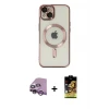 iPhone 14 Kılıf Nova Işık Özel Seri - Siyah Buffer Cam Ekran Koruyucu + Raze Metal Kamera Lens - MR