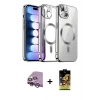 iPhone 14 Kılıf Nova Işık Özel Seri - Siyah Buffer Cam Ekran Koruyucu + Raze Metal Kamera Lens - MR