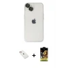 iPhone 14 Kılıf Ufuk Minimal Özel Seri - Siyah Buffer Cam Ekran Koruyucu + Diamond Kamera Lens - KI
