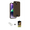 iPhone 14 Kılıf Vadi Çizgi Prime - Siyah Buffer Cam Ekran Koruyucu + Diamond Kamera Lens - SABE