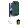 iPhone 14 Kılıf Vadi Çizgi Prime - Siyah Buffer Cam Ekran Koruyucu + Diamond Kamera Lens - SABE