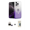 iPhone 14 Pro Max Kılıf Eksen Minimal Özel Seri - Siyah 6D Mat Seramik Hayalet Nano Ekran Koruyucu + Bilvis Titan Kamera Lens - DNMR