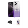 iPhone 14 Pro Max Kılıf Eksen Minimal Özel Seri - Siyah Joko 5D Cam + Raze Metal Kamera Lens - GS