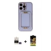 iPhone 14 Pro Max Kılıf Kozmos Minimal Prime - Siyah Buffer Cam Ekran Koruyucu + Bilvis Titan Kamera Lens - GS