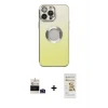 iPhone 14 Pro Max Kılıf Kutup Yansıma Özel Seri - Siyah Mat Seramik Nano Ekran Koruyucu + Bilvis Titan Kamera Lens - DNMR