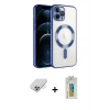 iPhone 14 Pro Max Kılıf Nova Işık Özel Seri - Siyah Polymer Nano Ekran Koruyucu + Band Metal Kamera Lens - GS