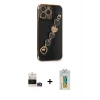 iPhone 14 Pro Max Kılıf Nova Işık Prime - Siyah Polymer Nano Ekran Koruyucu + Bilvis Titan Kamera Lens - GD