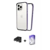 iPhone 14 Pro Max Kılıf Pusula Asil Koleksiyonu - Siyah Bilvis 5in1 3D Magic Cam Ekran Koruyucu + Raze Metal Kamera Lens - GS