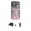 iPhone 14 Pro Max Kılıf Siluet Modern Özel Seri - Siyah Joko Magic 5D Hayalet Cam + Raze Metal Kamera Lens - GD