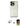 iPhone 14 Pro Max Kılıf Vadi Minimal - Siyah Buffer Cam Ekran Koruyucu + Band Metal Kamera Lens - GS