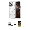iPhone 14 Pro Max Kılıf Yörünge Form - Siyah Buffer Cam Ekran Koruyucu + Bilvis Titan Kamera Lens - GS