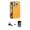 iPhone 14 Pro Max Kılıf Zirve Modern Prime - Siyah Buffer Hayalet Cam Ekran Koruyucu + Bilvis Titan Kamera Lens - GS