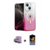 iPhone 15 Kılıf Eksen Minimal Özel Seri - Siyah Buffer Hayalet Cam Ekran Koruyucu + Raze Metal Kamera Lens - YL