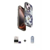 iPhone 15 Kılıf Siluet Doku - Siyah Joko Magic 5D Cam + Bilvis Titan Kamera Lens - SABE