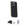 iPhone 15 Pro Max Kılıf Kıvılcım Modern Özel Seri - Siyah Joko Magic 5D Cam + Raze Metal Kamera Lens - GS