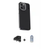 iPhone 15 Pro Max Kılıf Kıvılcım Modern Özel Seri - Siyah Joko Magic 5D Cam + Raze Metal Kamera Lens - GS