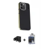 iPhone 15 Pro Max Kılıf Kıvılcım Modern Özel Seri - Siyah Vanessa Magic Cam + Raze Metal Kamera Lens - SH