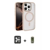 iPhone 15 Pro Max Kılıf Kıvılcım Prime - Siyah Joko Magic 5D Hayalet Cam + PVD Metal Kamera Lens - GI