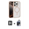 iPhone 15 Pro Max Kılıf Kıvılcım Prime - Siyah Vanessa Magic Cam + PVD Metal Kamera Lens - SH