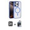 iPhone 15 Pro Max Kılıf Kıvılcım Prime - Siyah Vanessa Magic Cam + PVD Metal Kamera Lens - SH