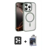iPhone 15 Pro Max Kılıf Kıvılcım Prime - Siyah Vanessa Magic Cam + PVD Metal Kamera Lens - SH